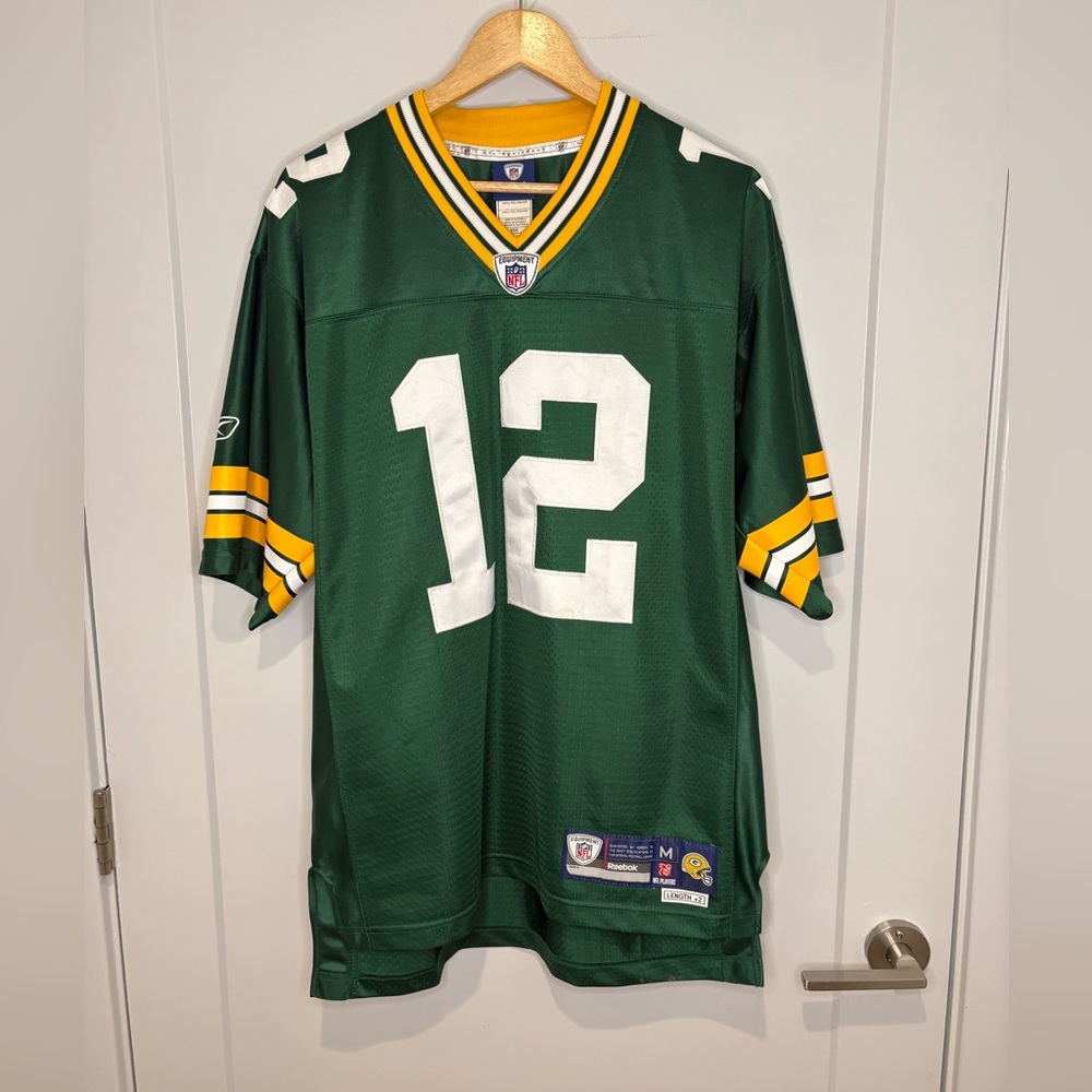 Reebok NFL Equipment Aaron Rodgers Green Bay Packers Jersey | Length +2